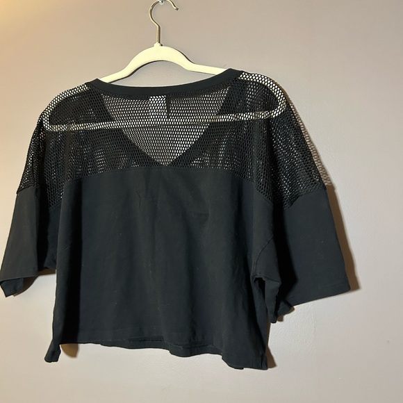 PINK Victoria's Secret Black and Orange Clemson Crop Top - Picture 7 of 7